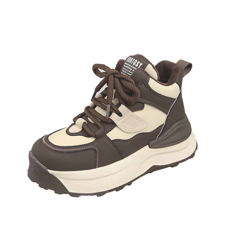 DELIA Chunky Sneakers in Brown/Beige
