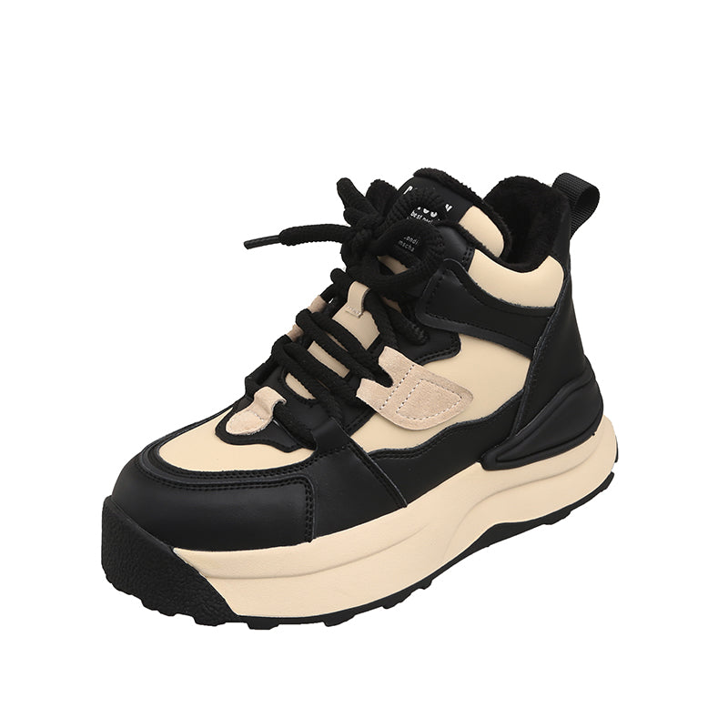 DELIA Chunky Sneakers in Black/Beige