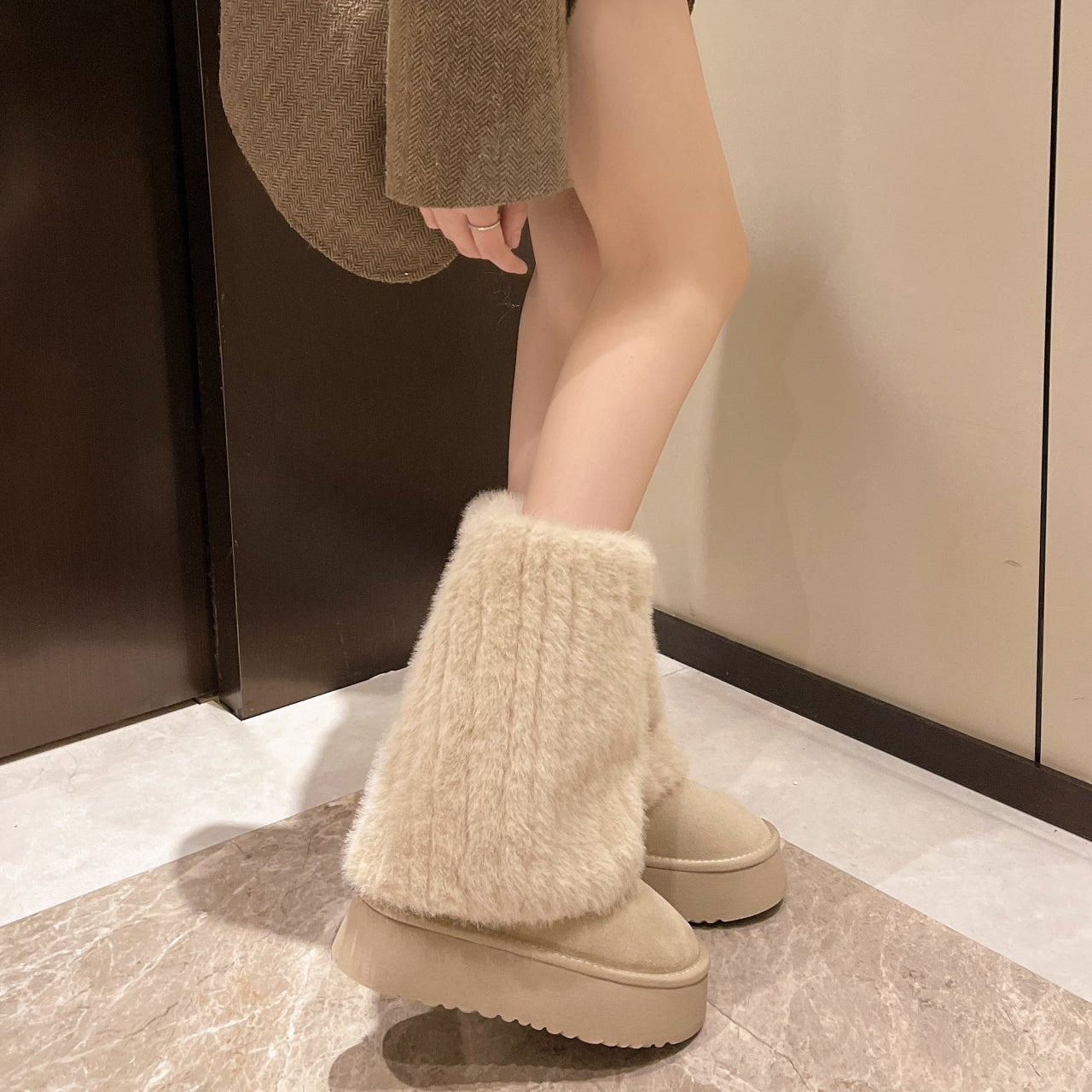Demeter Plush High-Rise Boots