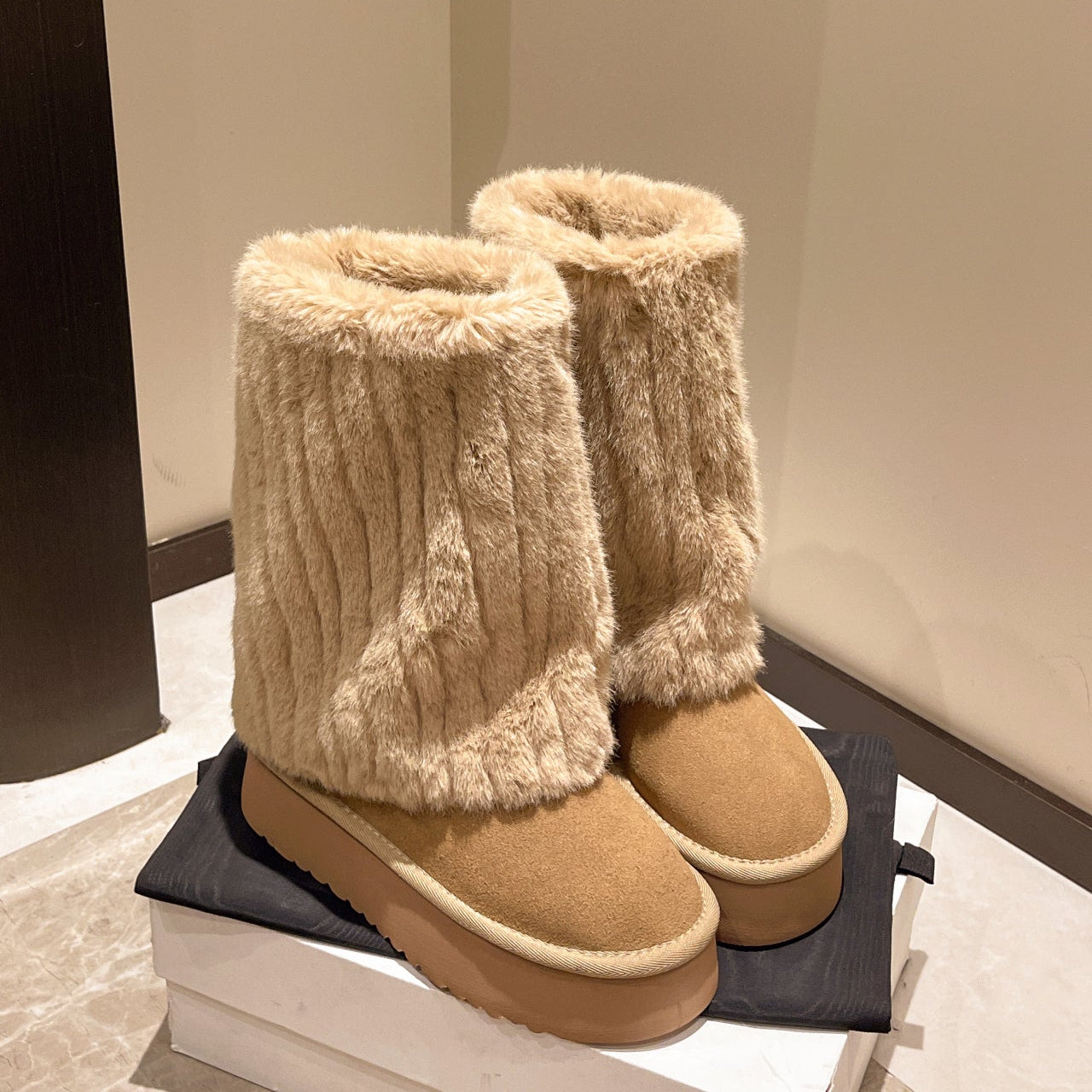 Demeter Plush High-Rise Boots