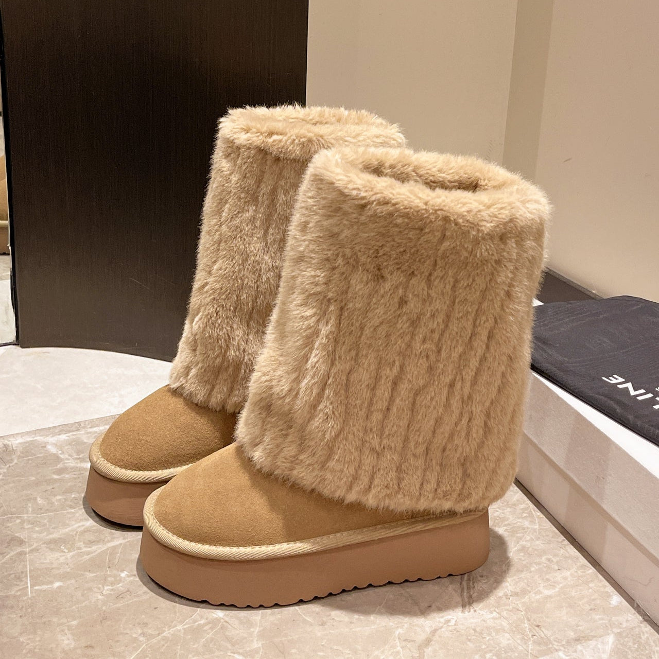Demeter Plush High-Rise Boots