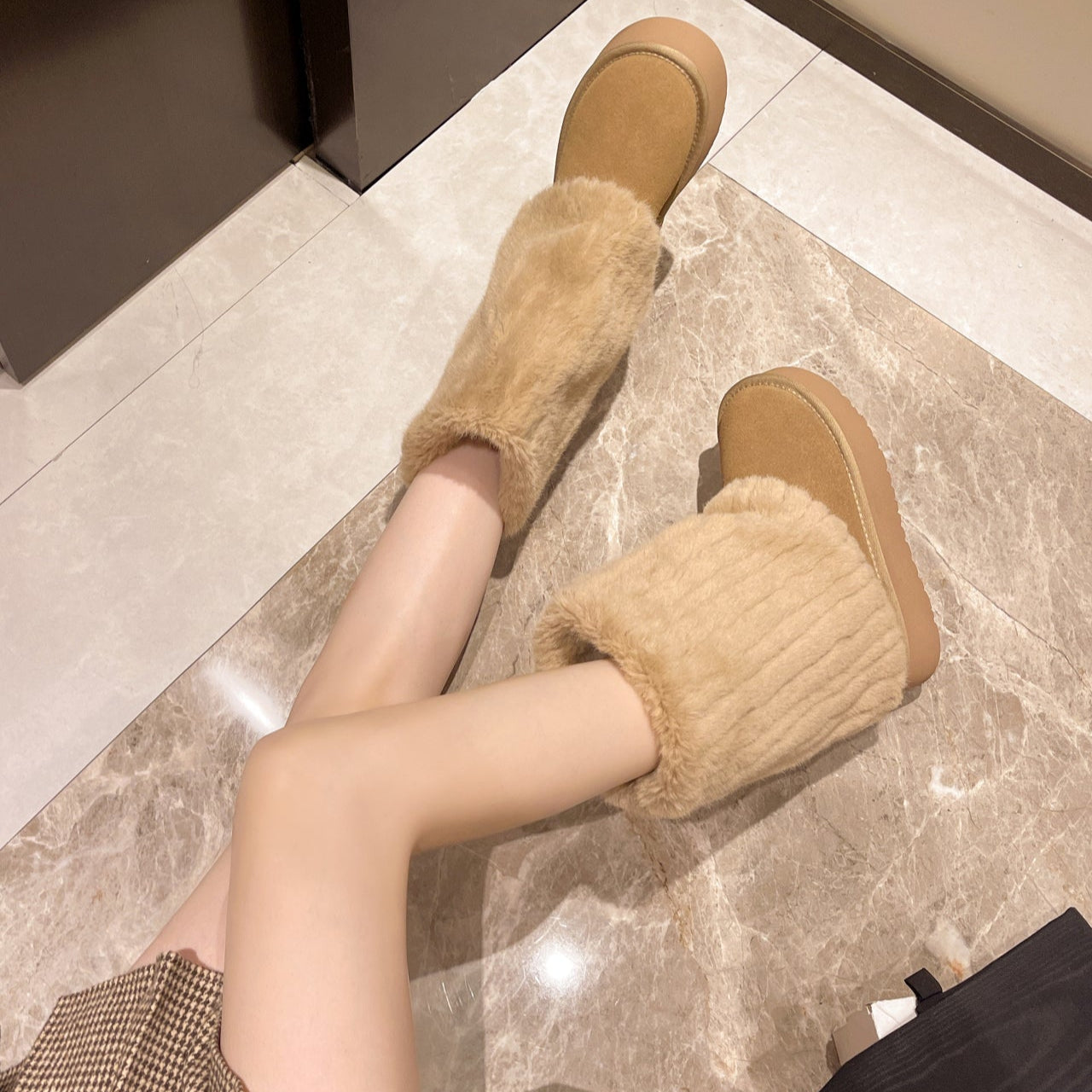 Demeter Plush High-Rise Boots