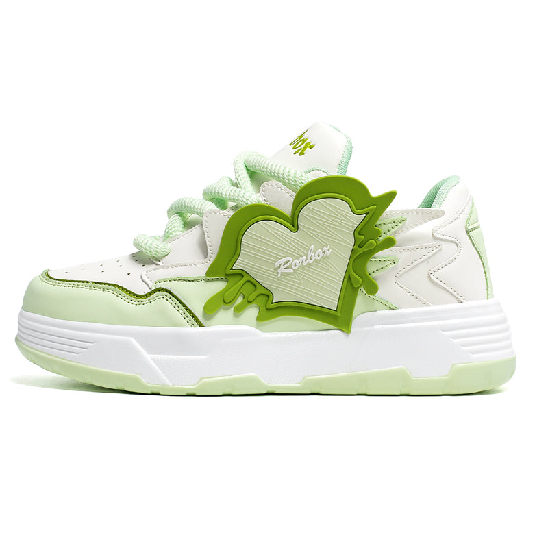 'Nebula Nectar’ X9X Sneakers in White/Green