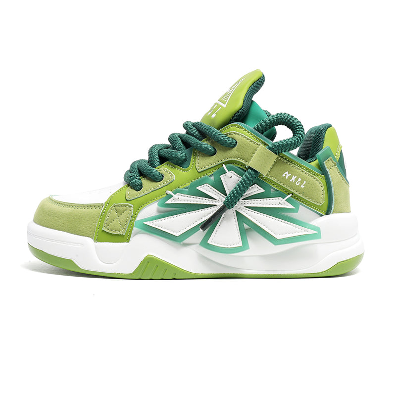 'Astral Mirage’ X9X Sneakers in White/Green