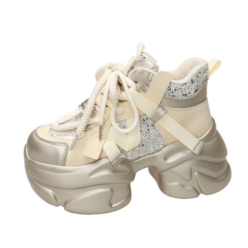 JOENA Chunky Sneakers in Beige