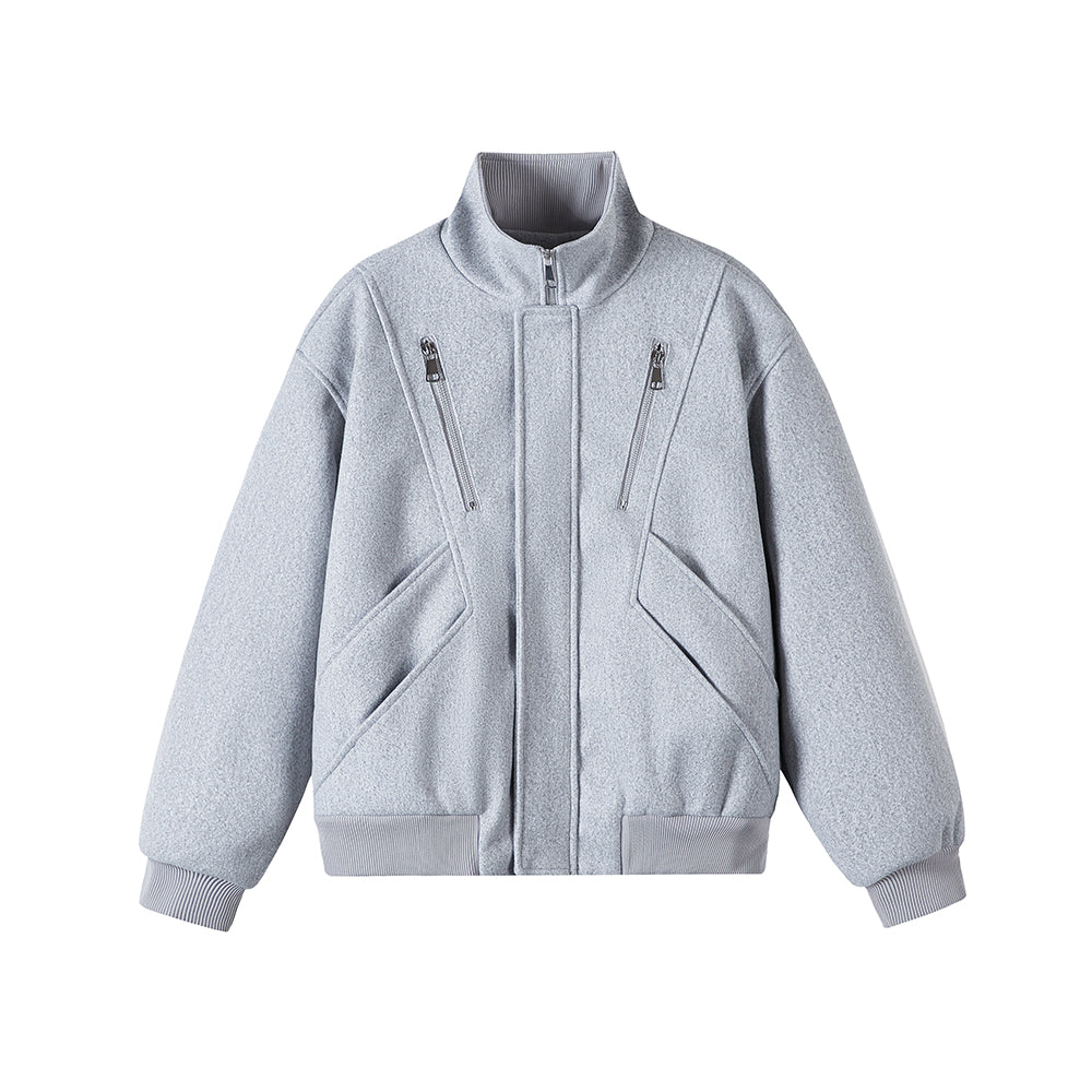 MLB Z706 Puffer Jacket in Heather Gray