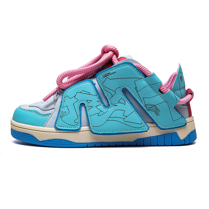 SHAYLYN Chunky Sneakers in Blue/Pink