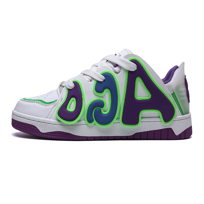 AELITA Chunky Sneakers in White/Purple