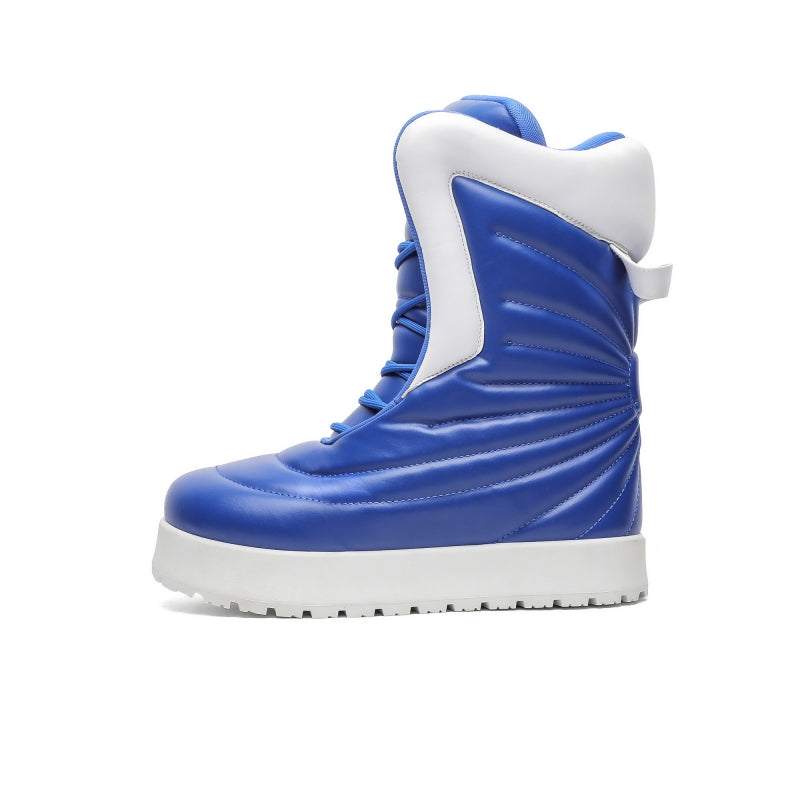 ‘Galactic Verge’ X9X Moon Boots in Royal Blue/White