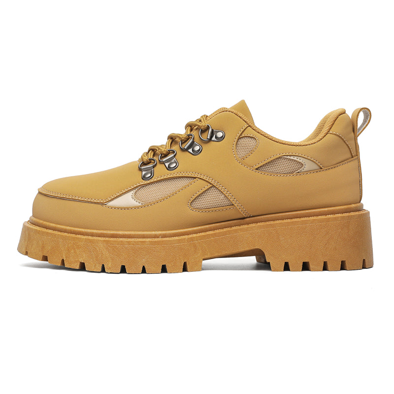 MLB LTHR-15 Chunky Utility Boots in Golden Tan