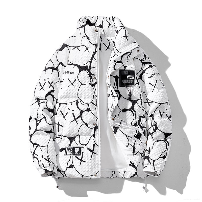 MLB Z718 Puffer Jacket in White / Graphite Black