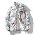 MLB Z719 Puffer Jacket in Sky Blue / Comic Parchment