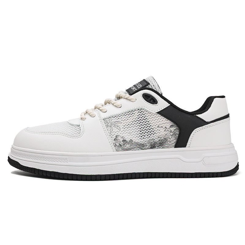 'Celestial Crest' X9X Sneakers in White/Black