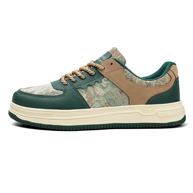 ‘Celestial Cipher’ X9X Sneakers in Green/Beige/Brown
