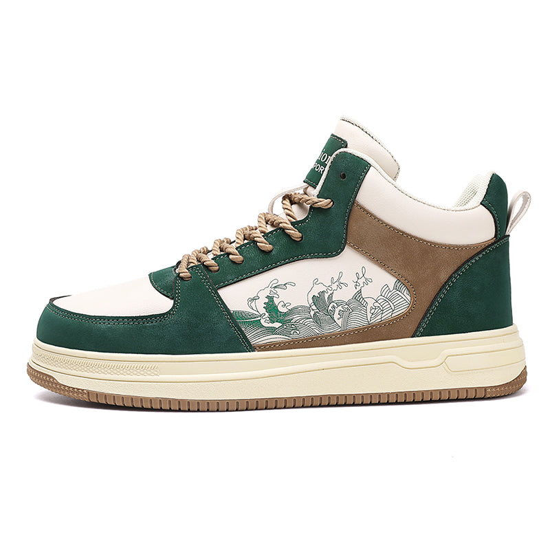 ‘Infinity Ignite’ X9X Sneakers in Green/Tan/Beige