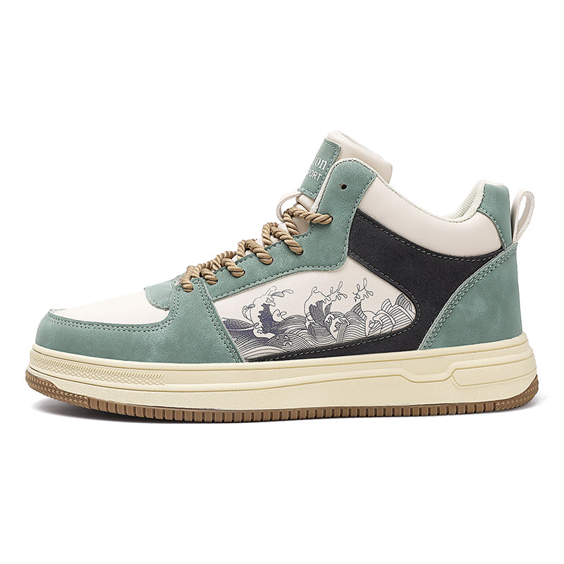 ‘Infinity Ignite’ X9X Sneakers in Mint Green/Dark Gray/Beige