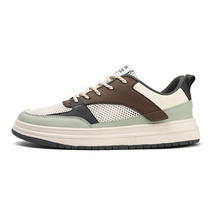 'Titan Tread' X9X Sneakers in Brown/Beige/Pastel Green