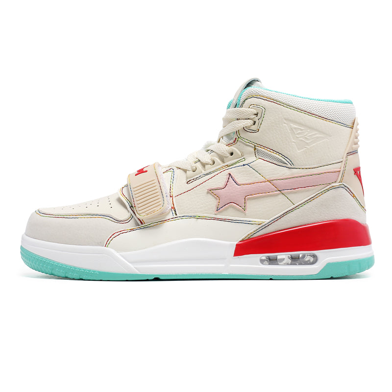 ‘Rush Rally’ X9X Sneakers in Beige/Red/Aqua Blue