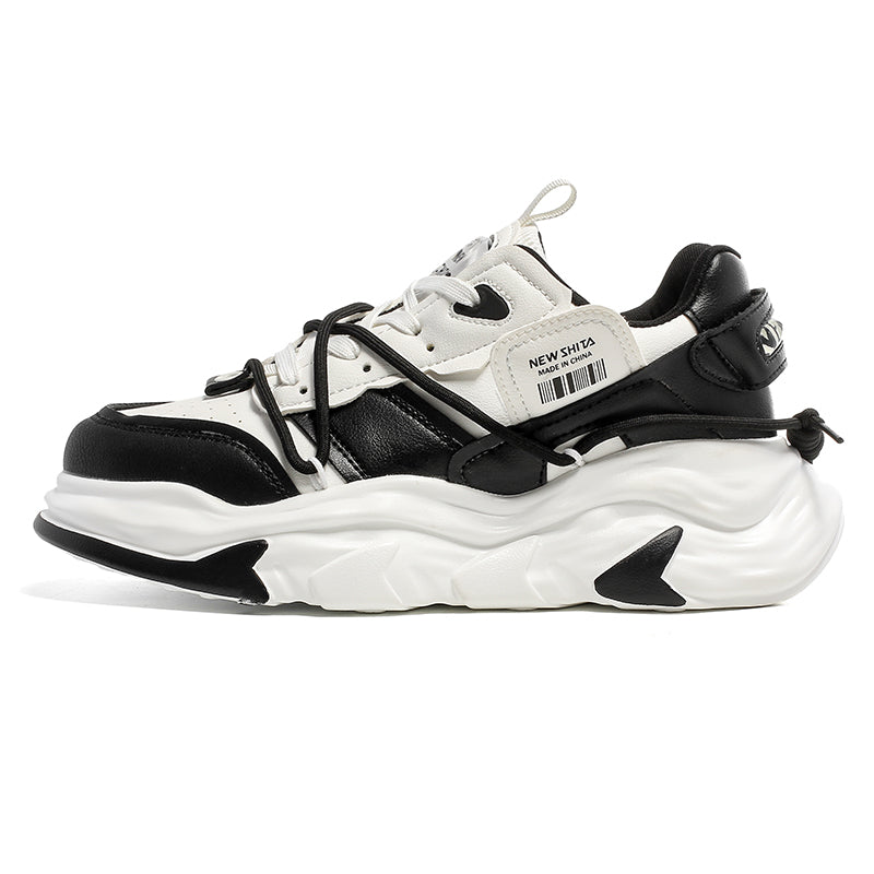 ELISH Chunky Sneakers in Black/White