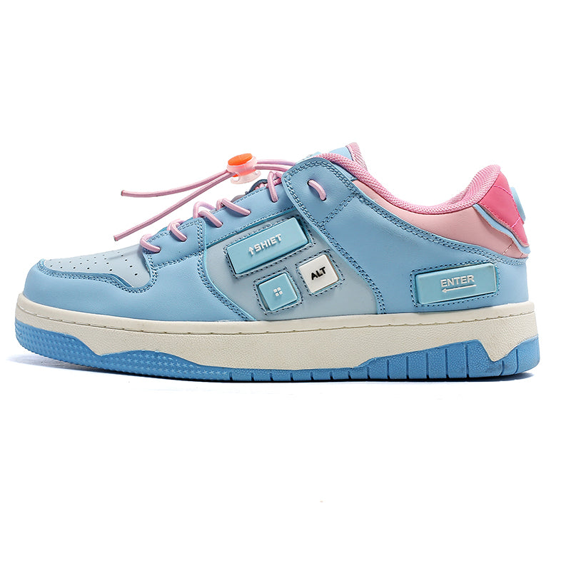 ILONA Chunky Sneakers in Light Blue/White