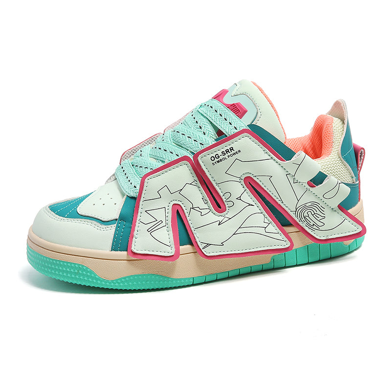 CAITLYN Chunky Sneakers in Mint Green