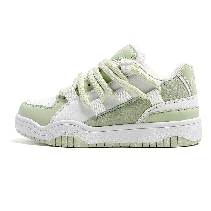 JOZZI Chunky Sneakers in White/Green