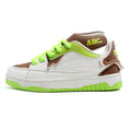 BRAULIA Chunky Sneakers in White/Brown/Green