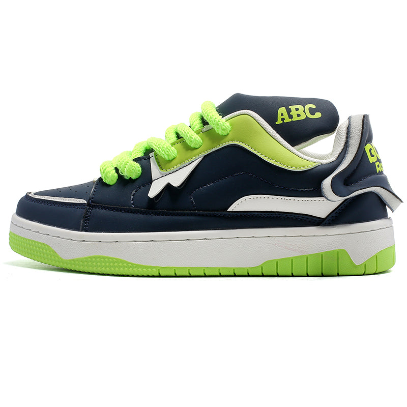 BRAULIA Chunky Sneakers in White/Blue/Green