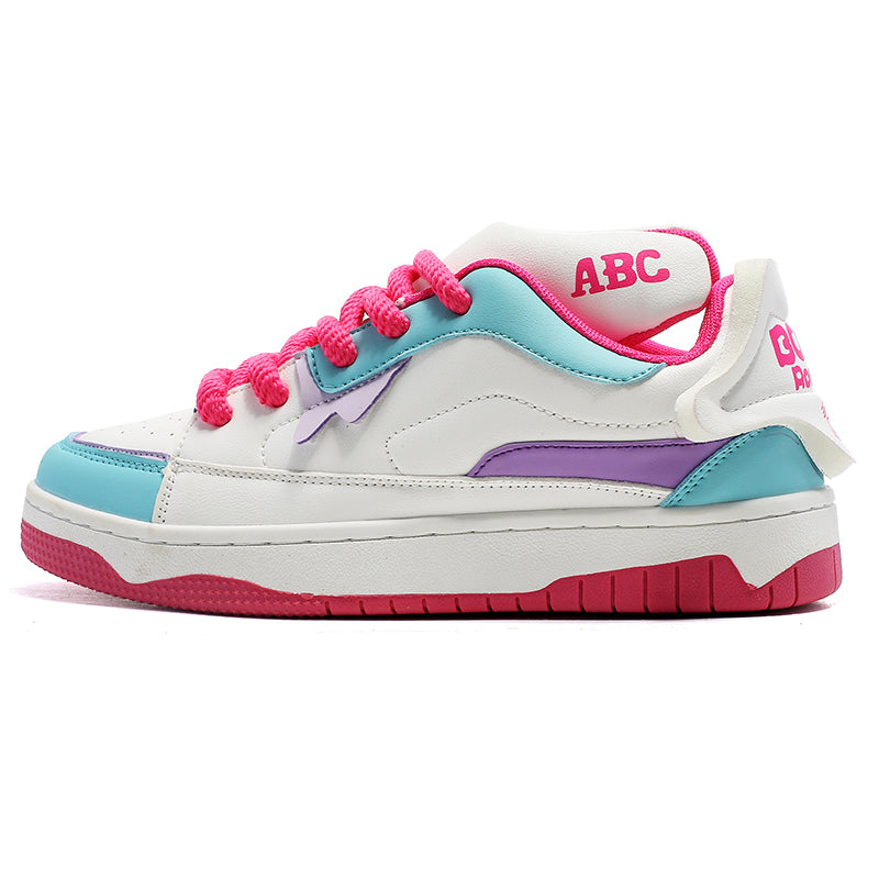 BRAULIA Chunky Sneakers in White//Blue/Pink