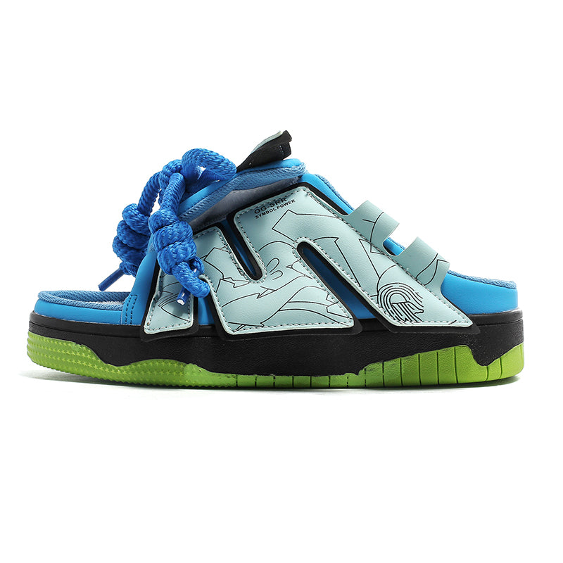 ZUVI Chunky Slides in Blue