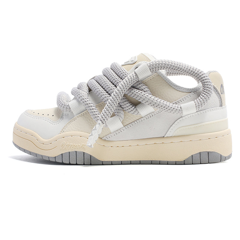 JOZZI Chunky Sneakers in Beige/Gray