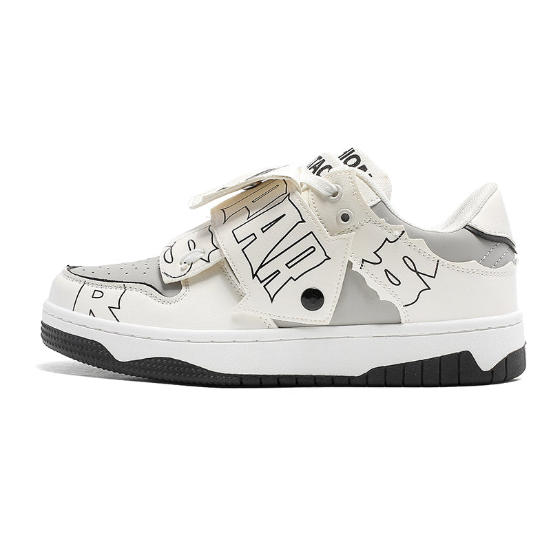 NOAH Chunky Sneakers in White/Gray