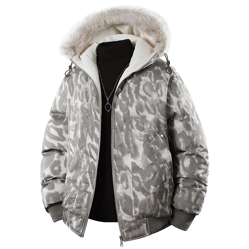 MLB Z701 Puffer Jacket in Gray Camo