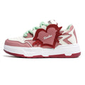 'Nebula Nectar’ X9X Sneakers in White/Red
