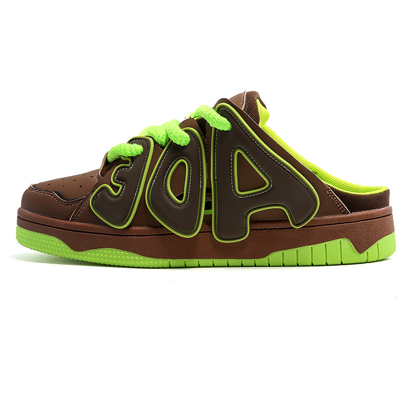 DEZARAL Chunky Sneakers in Brown/Green