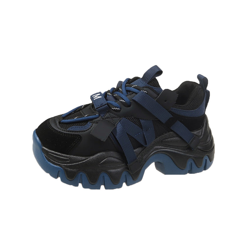 MISTY Chunky Sneakers in Black/Blue