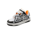 MIRREN Chunky Sneakers in White/Black/Orange