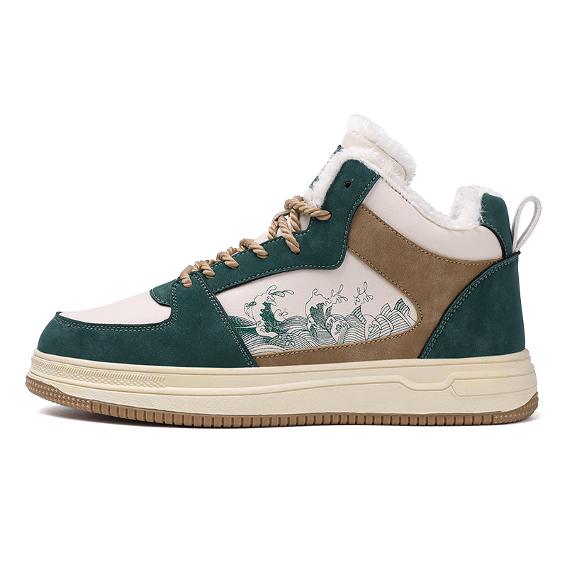 ‘Infinity Ignite’ X9X Sneakers (Plush) in Green/Tan/Beige