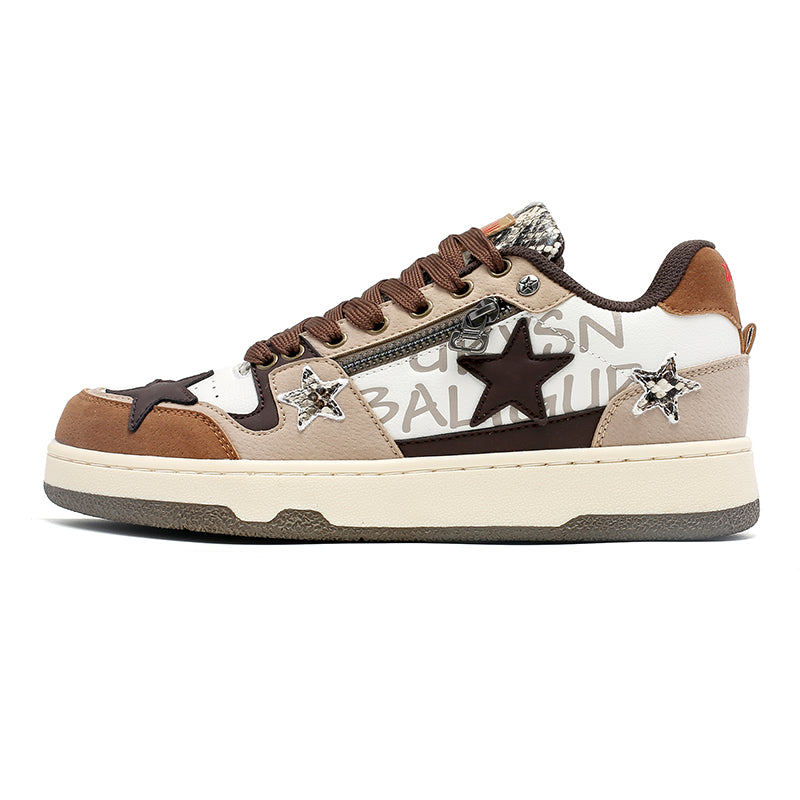 ‘Surge Spark’ X9X Sneakers in Brown/White
