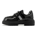 MLB LTHR-17 Reflective Chunky Boots in Glossy Black