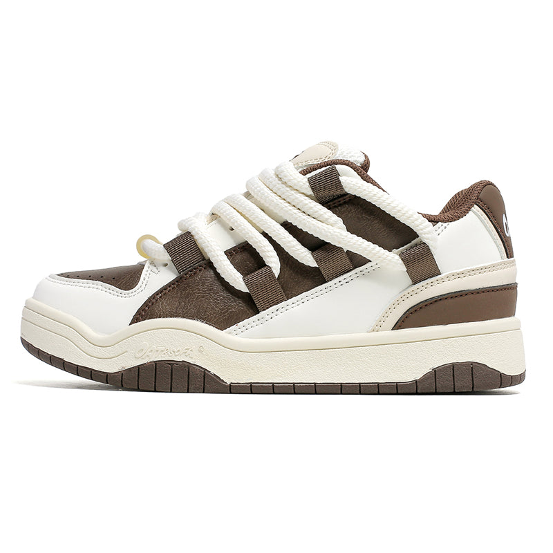 'Divine Dynasty’ X9X Sneakers in Beige/Brown