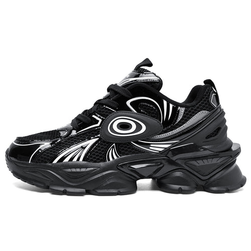 'Electro Grip' X9X Sneakers in Carbon Black/White