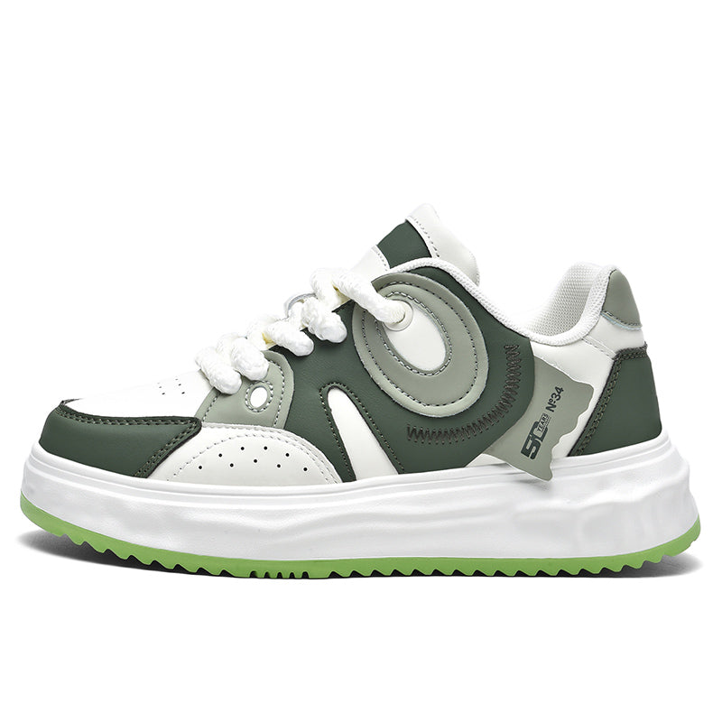 'Celestial Glide' X9X sneakers in Army Green/White