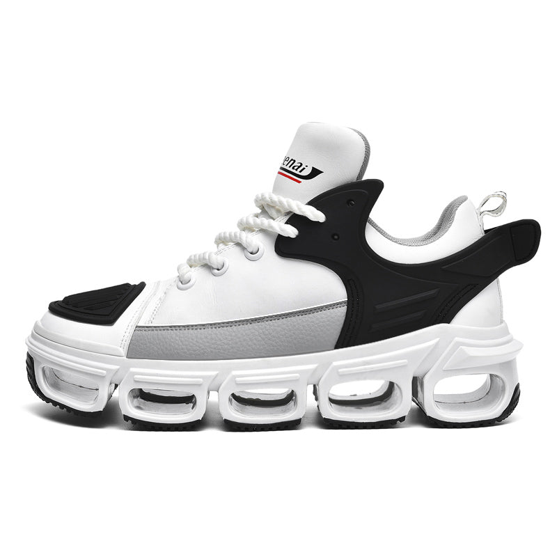 'Ethereal Elegance' X9X Sneakers in White/Black