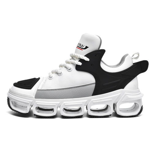 'Ethereal Elegance' X9X Sneakers in White/Black