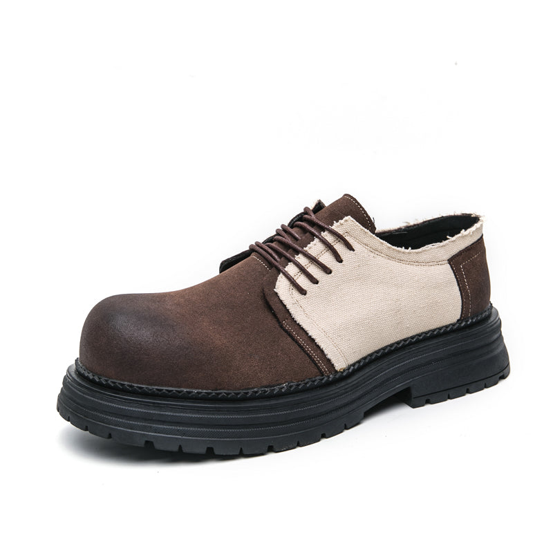 MLB LTHR-03 Derby Boots in Brown/Beige