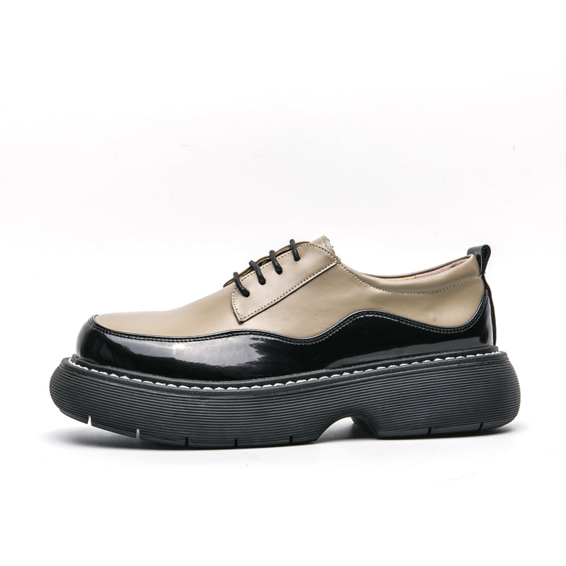 MLB LTHR-04 Derby Boots in Black/Beige