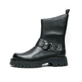 MLB LTHR-11 Rugged Mid-Calf Boots in Midnight Black