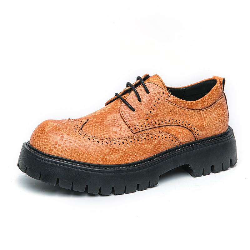 MLB LTHR-07 Oxford Derby Boots in Caramel Tan