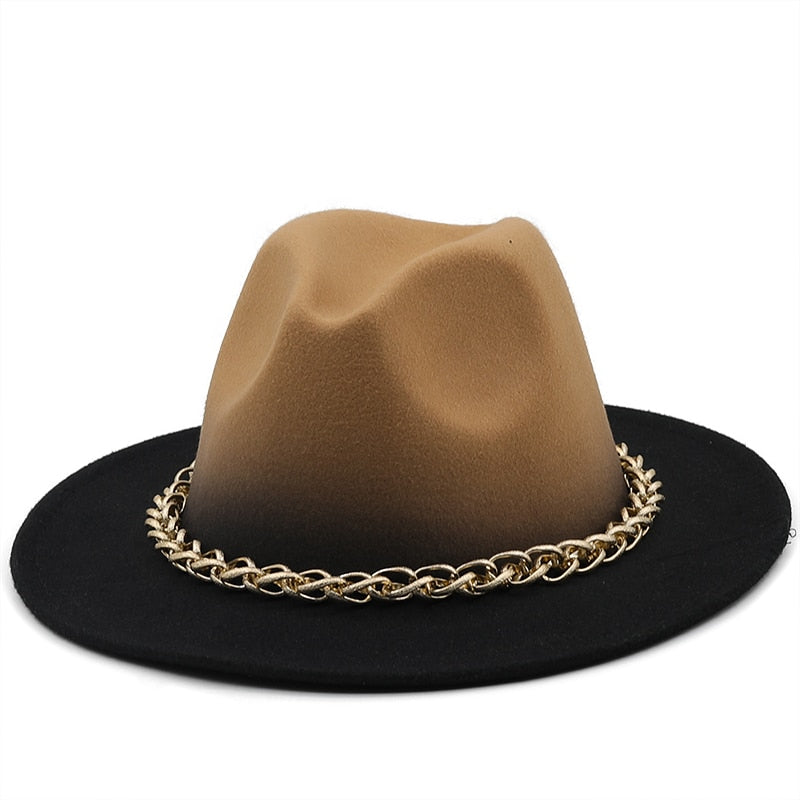 AURELIA Fedora Hat in Khaki/Black